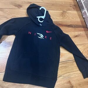 Nike Black Hoodie with Red and White Accents